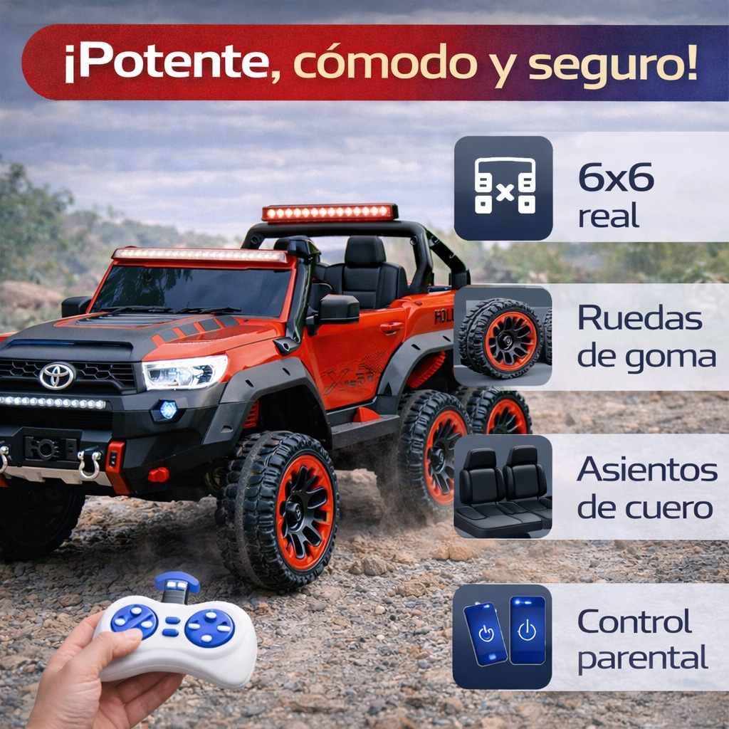 Carro a Batería Toyota Hilux 6x6